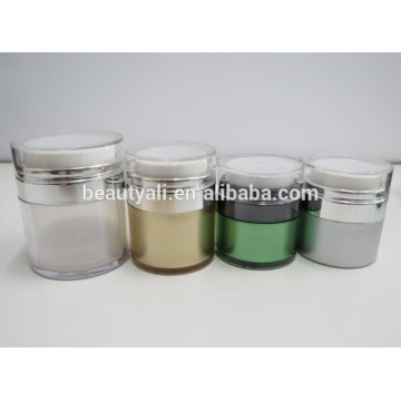 15ml 30ml 50ml Airless Cosmetic Plastic Jar, Crème acrylique de luxe Airless Jar